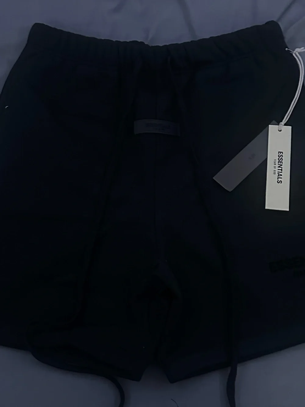 Essentials Men's Black Athletic Fleece Shorts